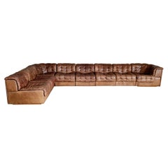 Modulares De Sede DS 11 Sofa aus hellbraunem Leder:: 1970er