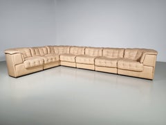 De Sede Ds 11 Modular Sofa in Original Cream Leather, 1970s