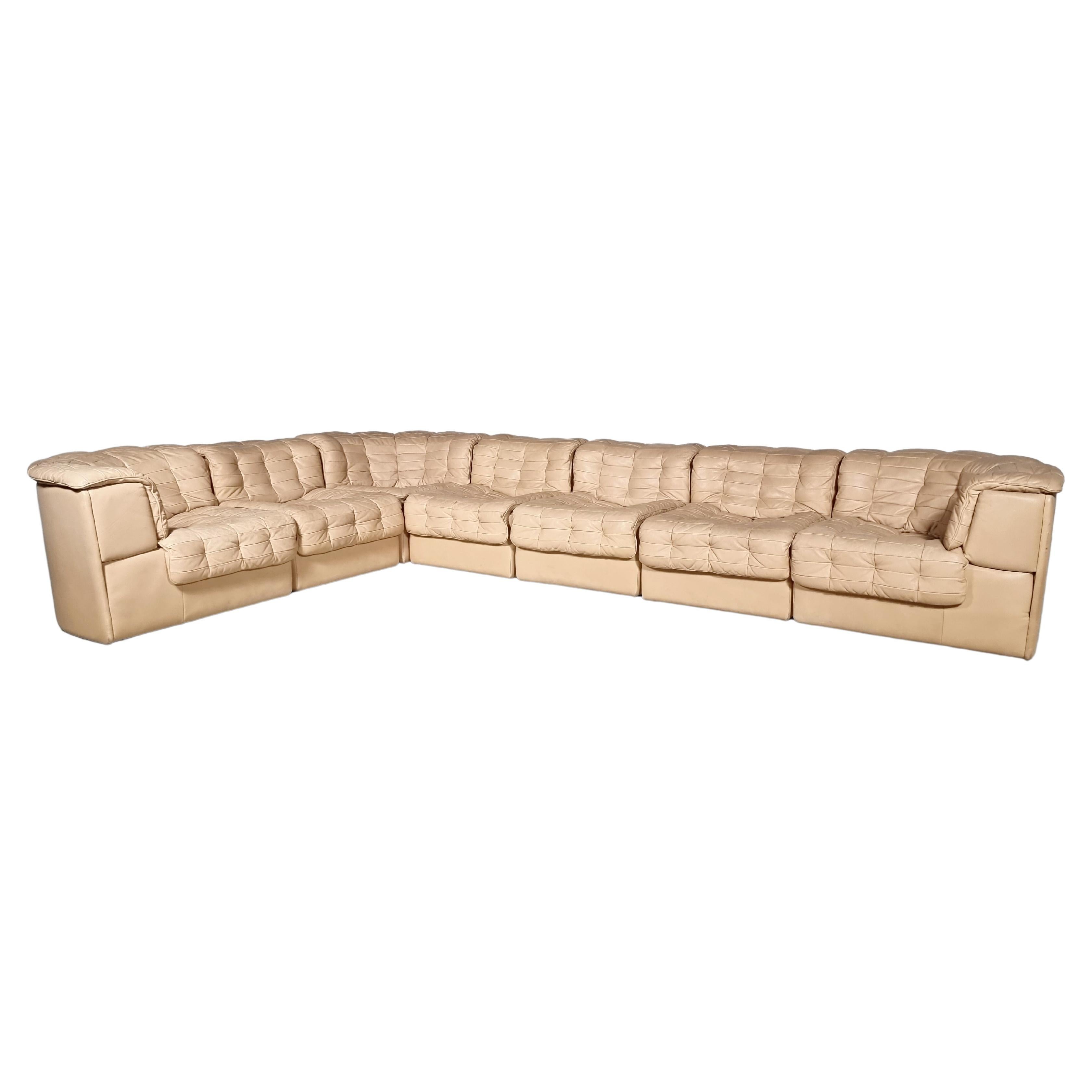 DeSede DS11 Leather Patchwork Modular Sofa at 1stDibs