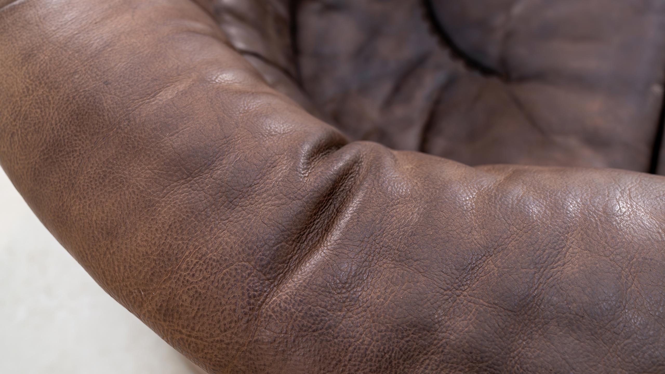 De Sede DS-11 Modular Sofa Neck Leather Brown 1970 Sectional Mid Century Modern 11