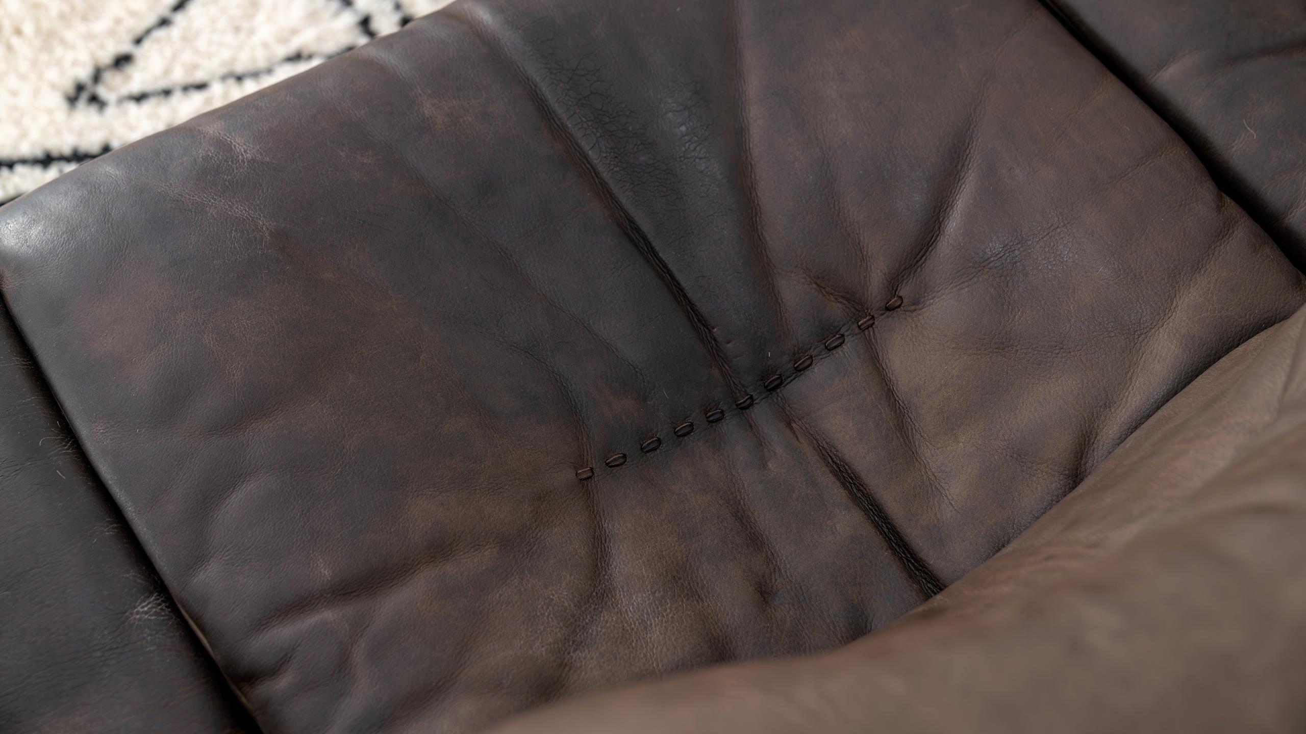 De Sede DS-11 Modular Sofa Neck Leather Brown 1970 Sectional Mid Century Modern 13