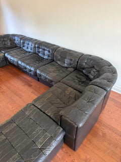 de Sede DS-11 Patchwork Leather Modular Sofa, 1970s, 9 Elements