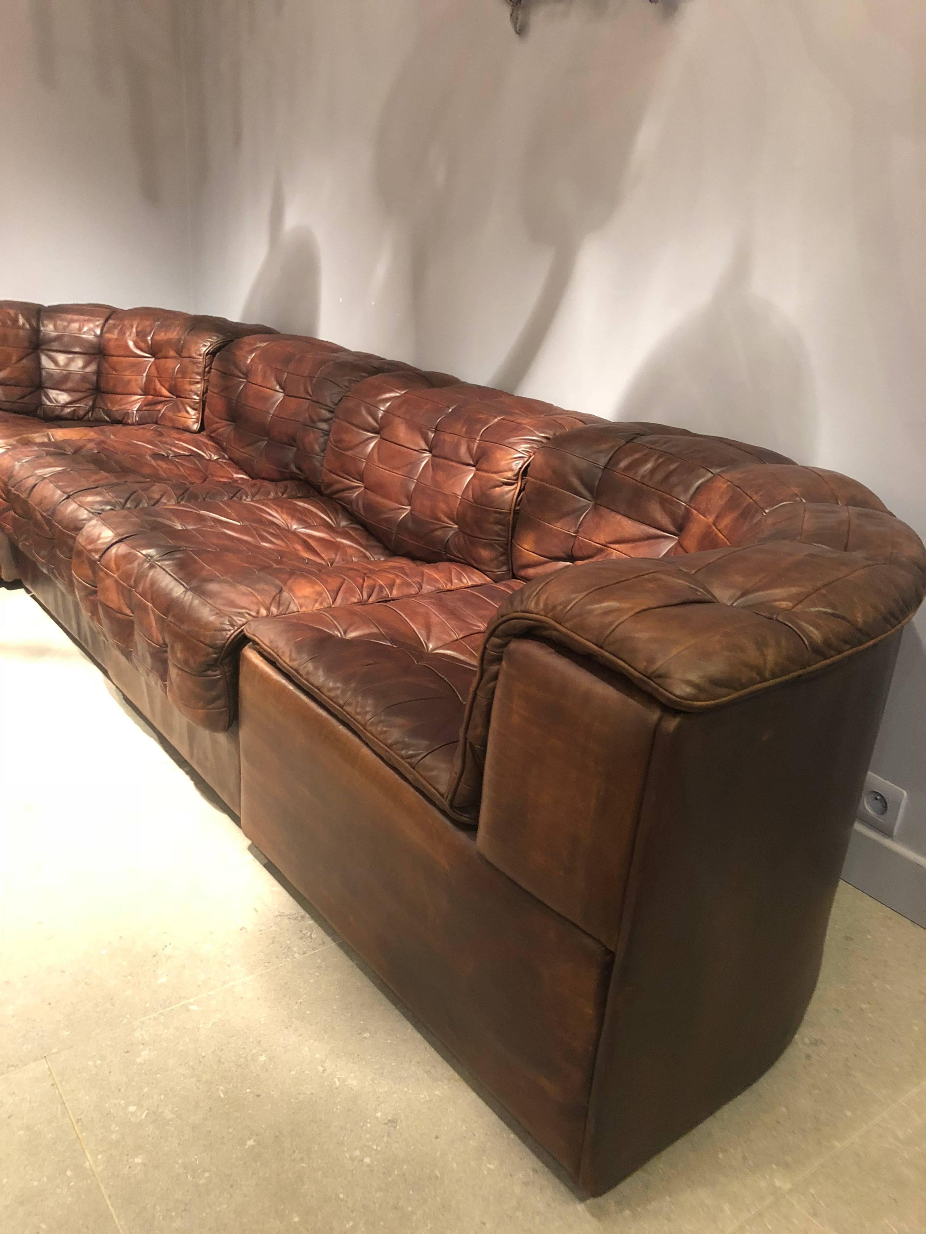 Leather De Sede DS 11 Sectional Sofa