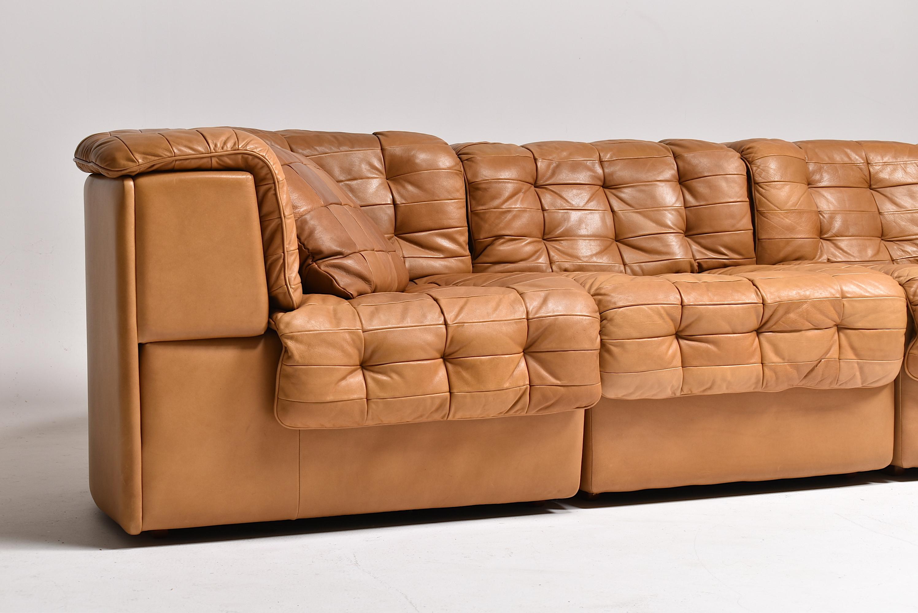 camel leather sectional