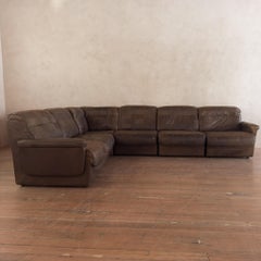 De Sede DS-11 Six-Piece Modular Patchwork Leather Sectional Sofa, Switzerland, 1