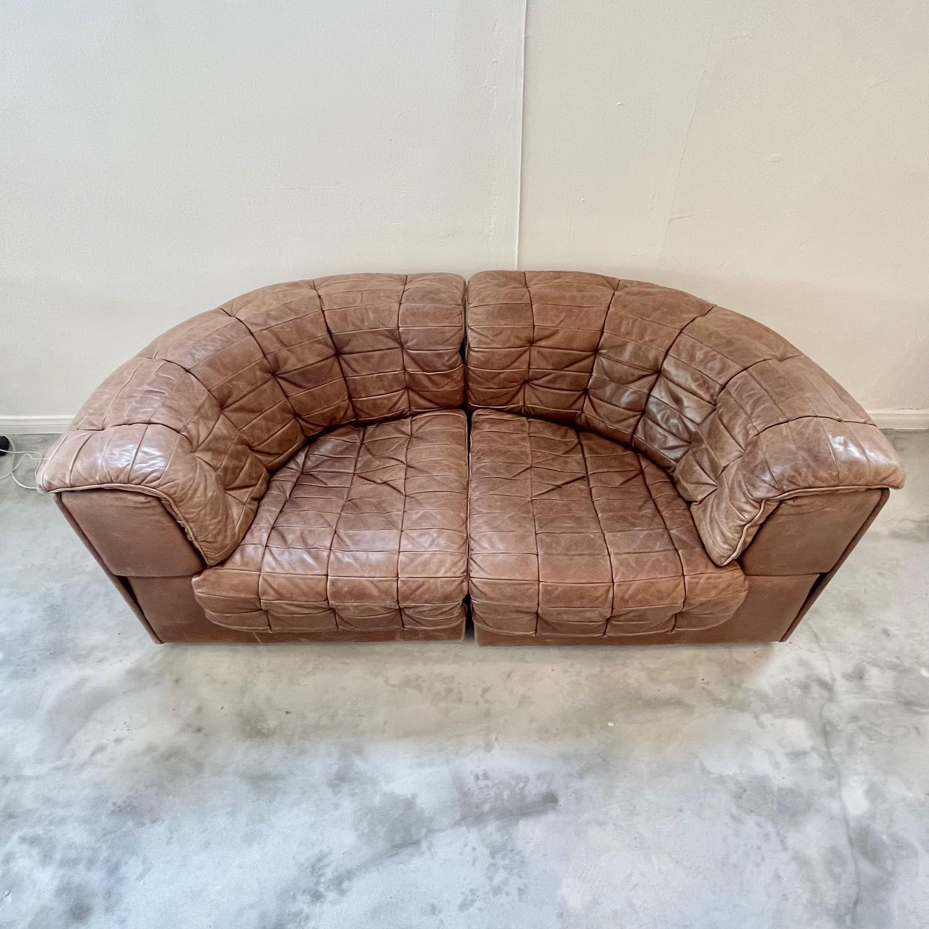 De Sede DS 11 Sofa in Patchwork Leather, 1980s Switzerland In Good Condition In Los Angeles, CA