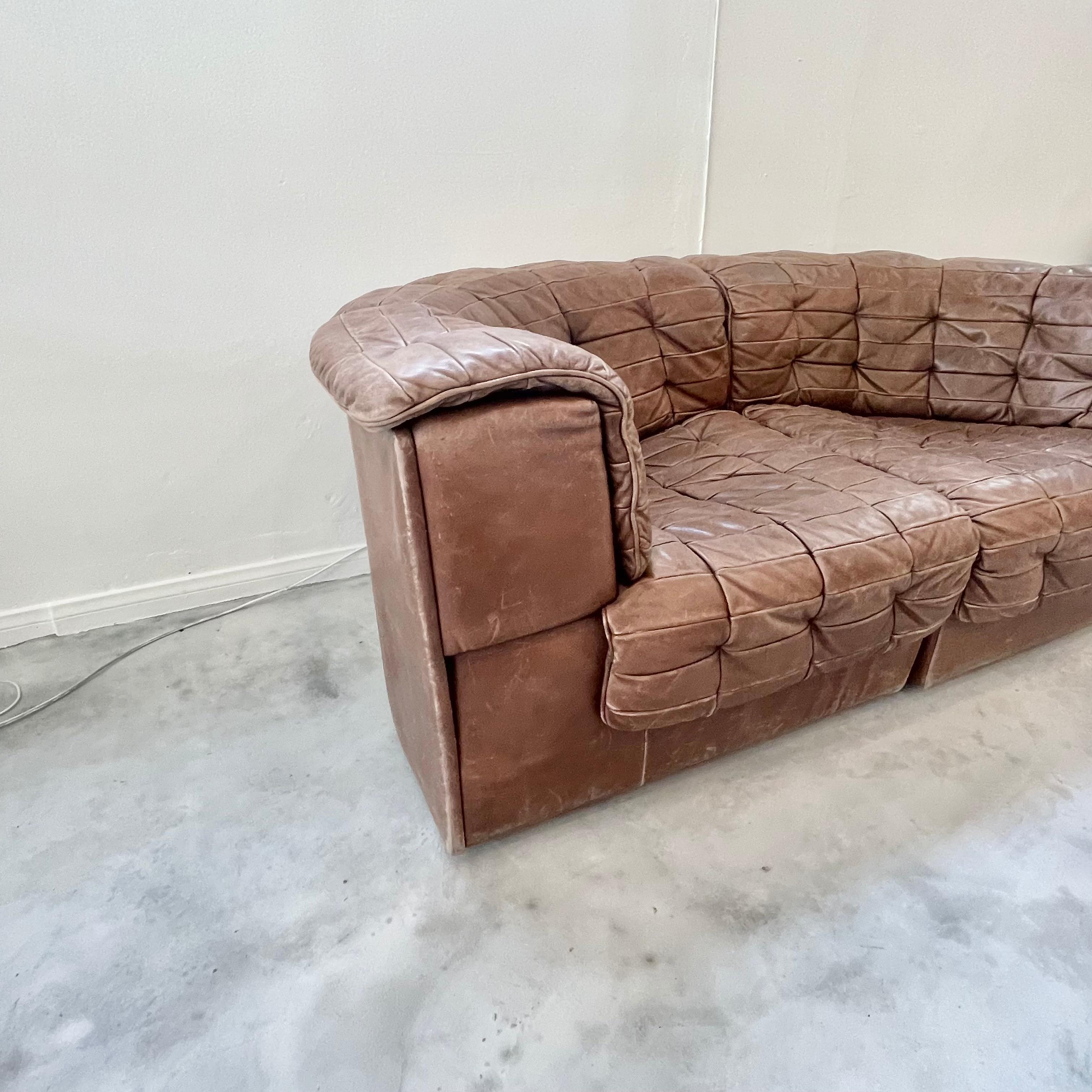 De Sede DS 11 Sofa in Patchwork Leather, 1980s Switzerland 1