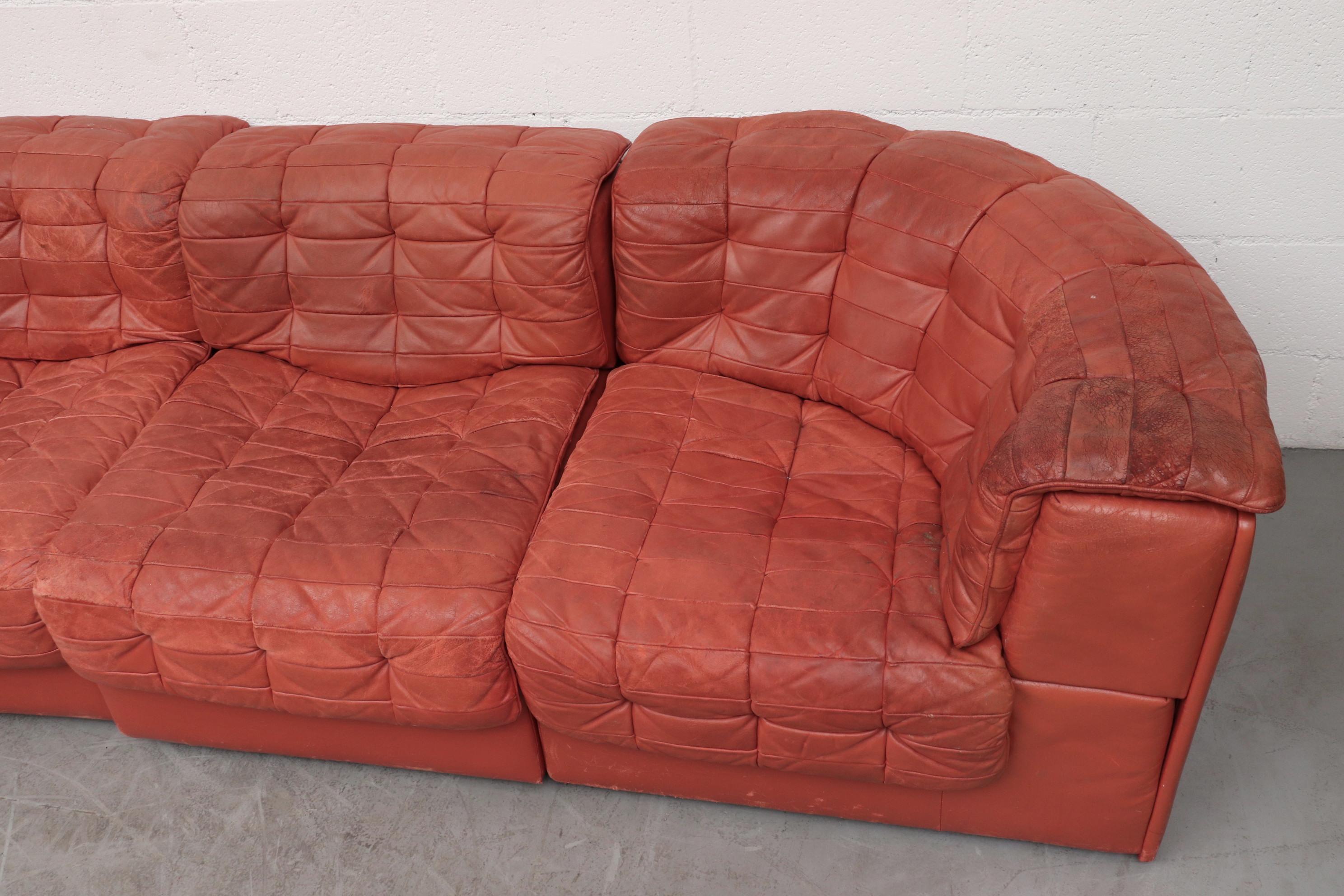 terracotta sectional sofa