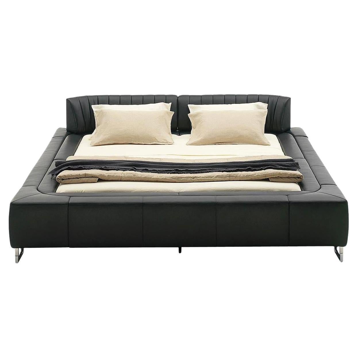 De Sede DS-1165 Queen Size Bed in Leather by Hugo de Ruiter For Sale
