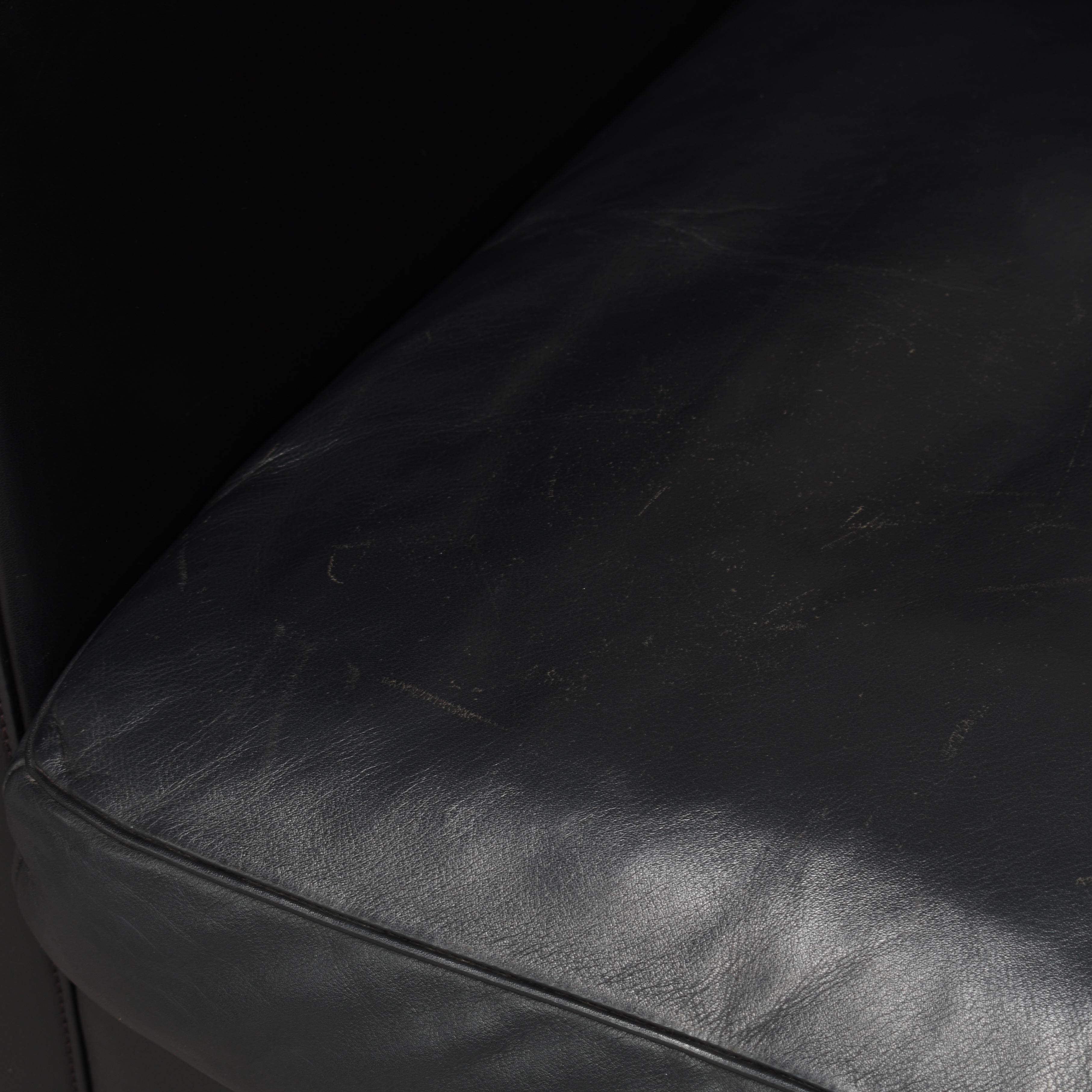 De Sede DS-118 Black Leather Lounge Armchairs, Switzerland 5
