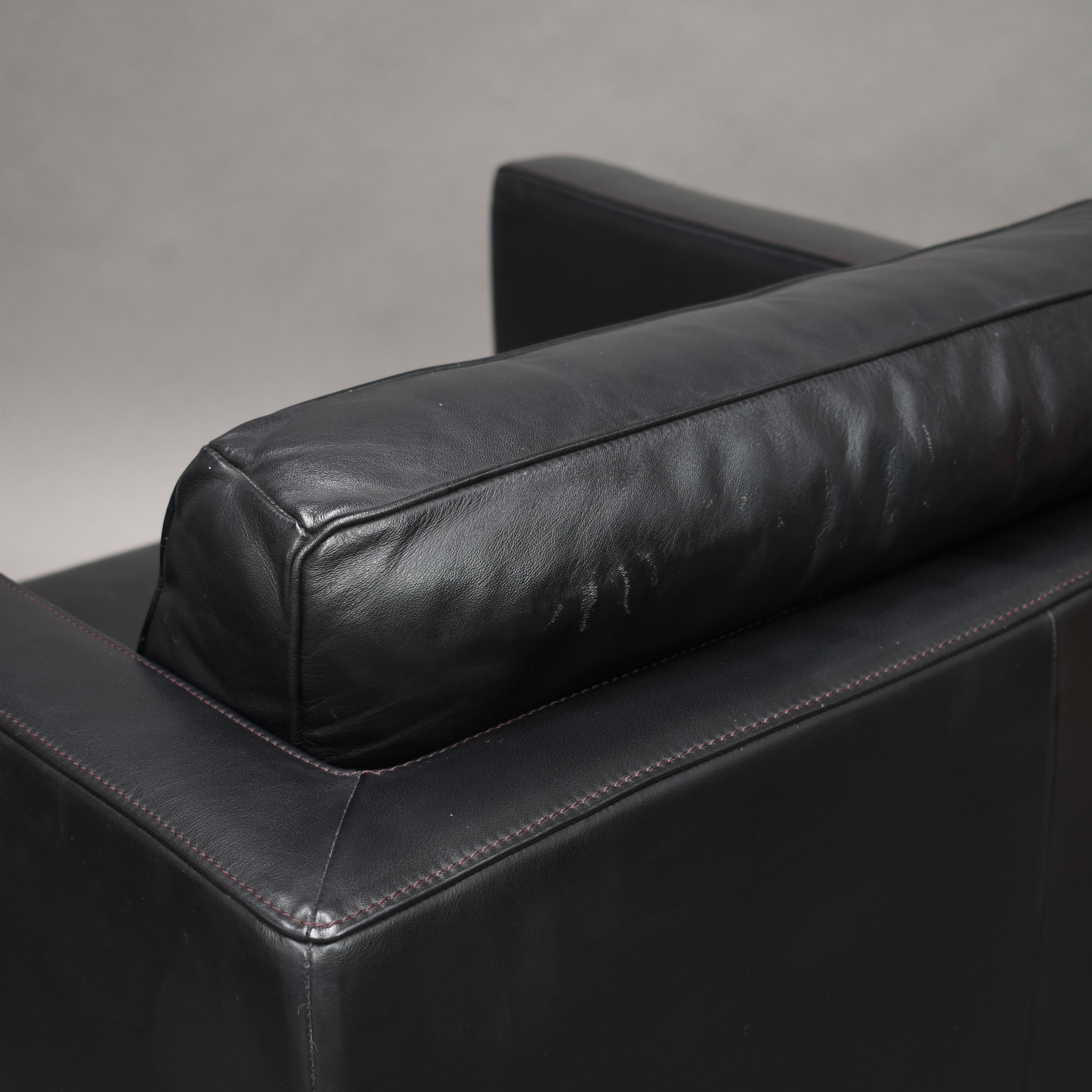 De Sede DS-118 Black Leather Lounge Armchairs, Switzerland 9