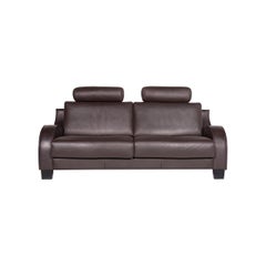 De Sede Ds 122 Leather Sofa Brown Dark Brown Two-Seat Couch