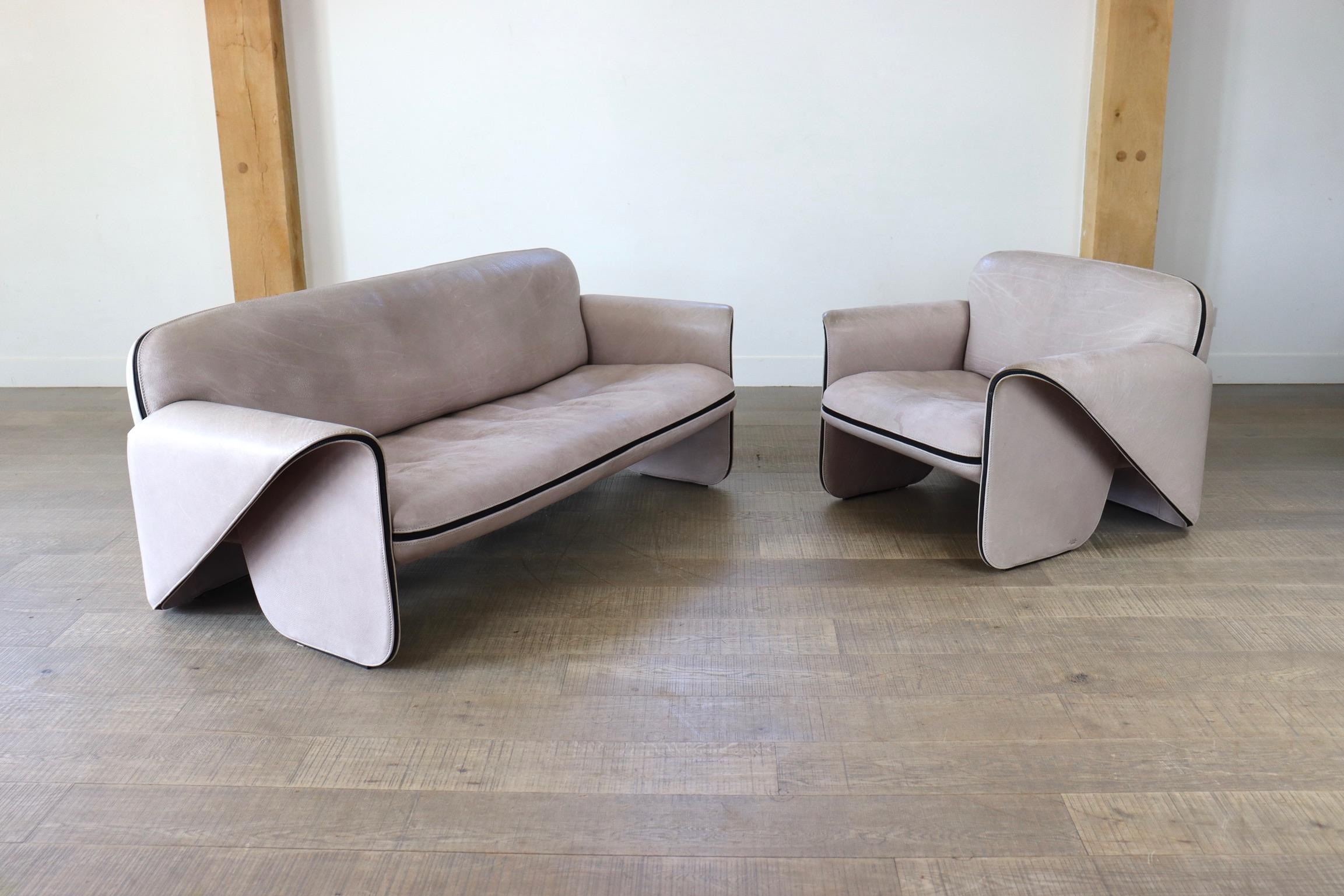 De Sede Ds-125 Sofa and Lounge Chair by Gerd Lange, 1980s In Good Condition In ABCOUDE, UT