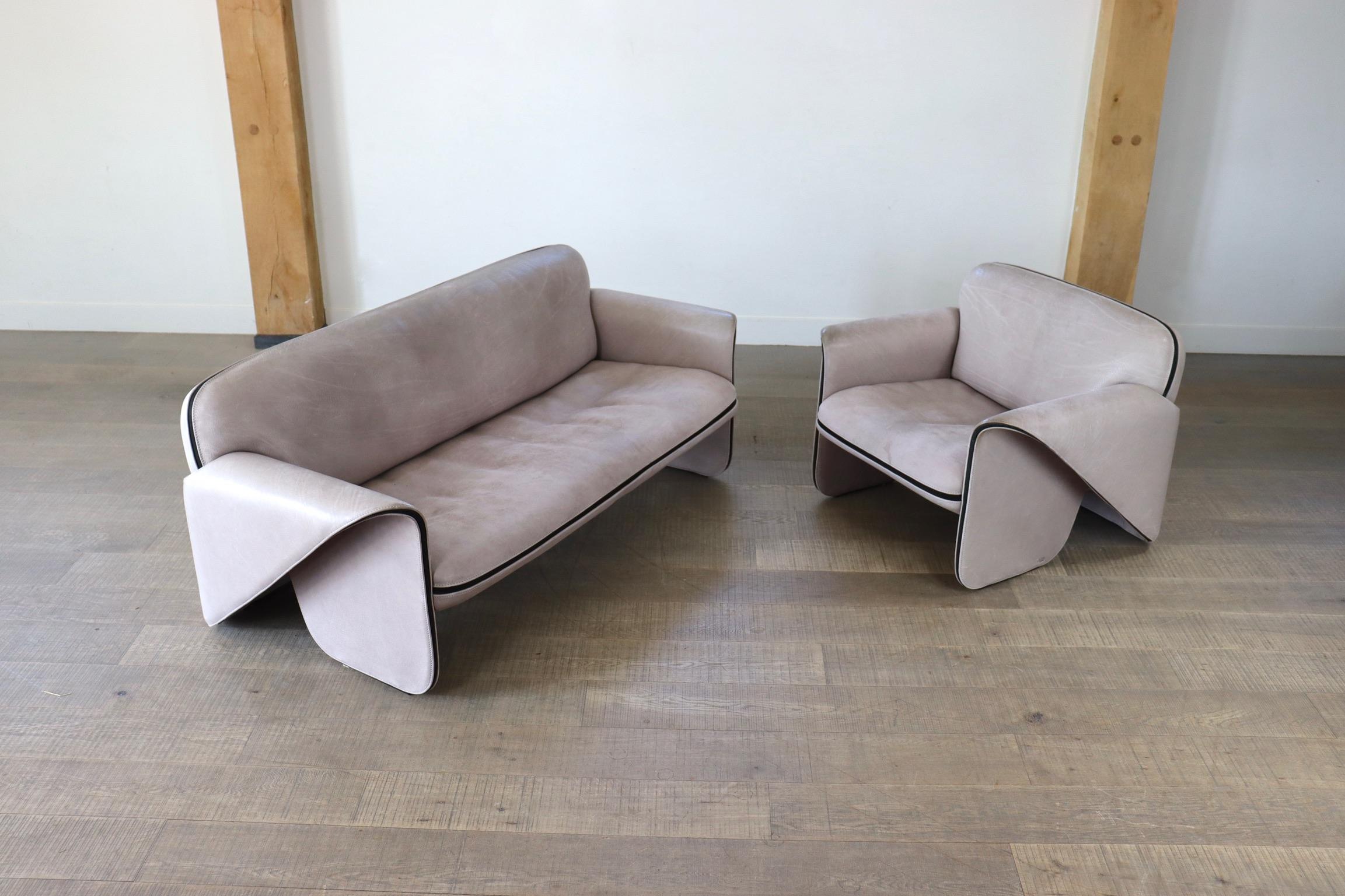 Late 20th Century De Sede Ds-125 Sofa and Lounge Chair by Gerd Lange, 1980s