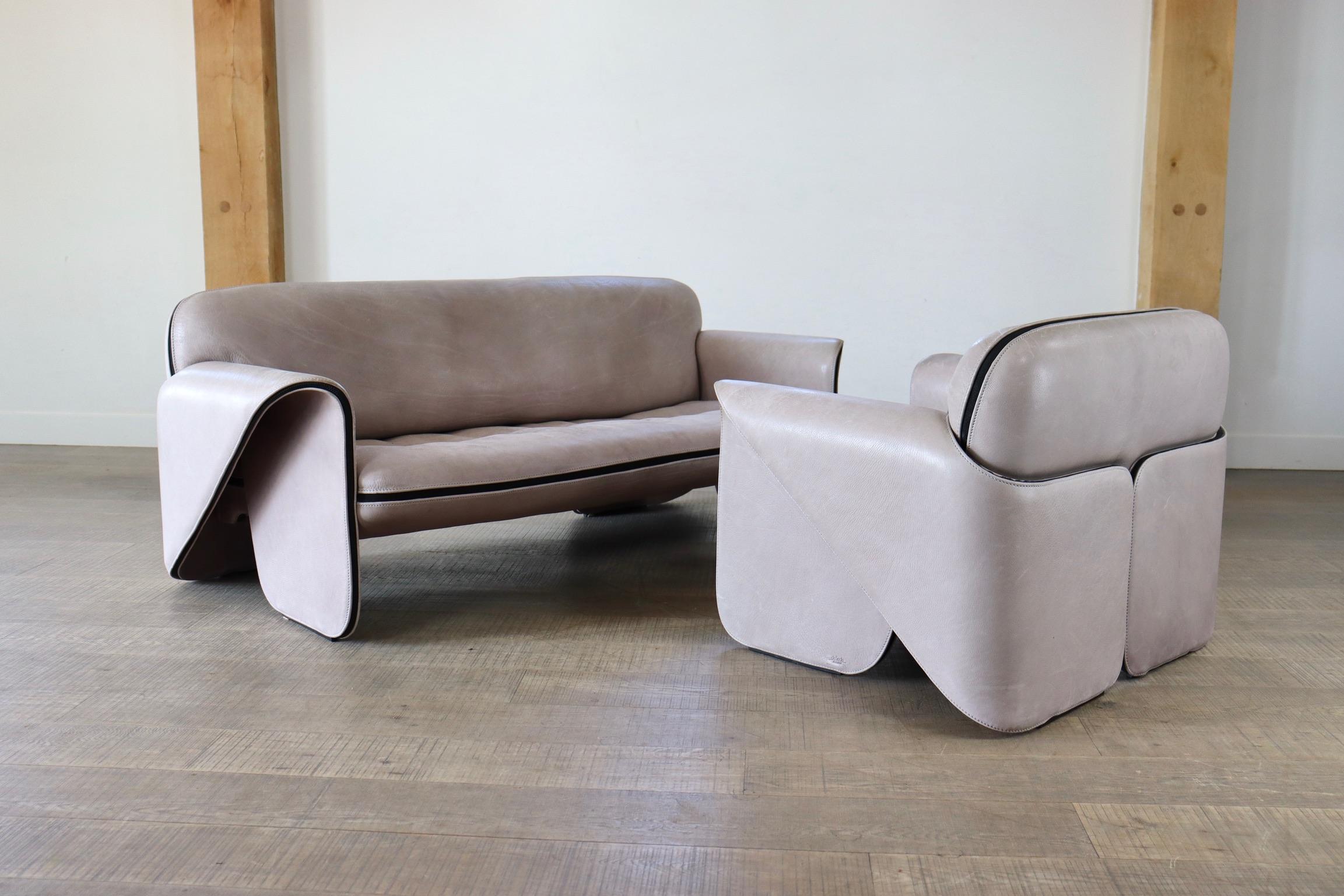 De Sede Ds-125 Sofa and Lounge Chair by Gerd Lange, 1980s 1