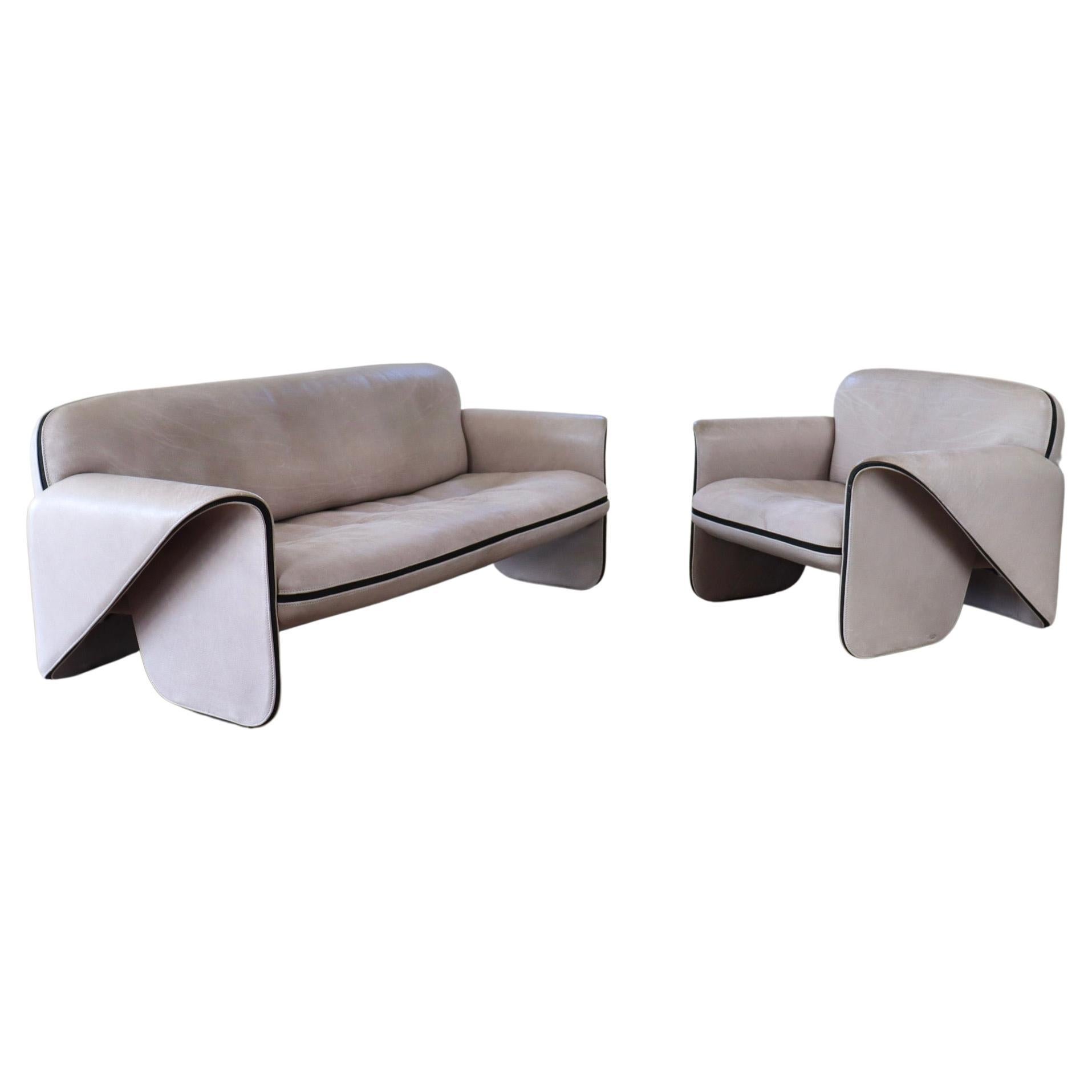 De Sede Ds-125 Sofa and Lounge Chair by Gerd Lange, 1980s