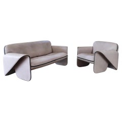 De Sede Ds-125 Sofa and Lounge Chair by Gerd Lange, 1980s