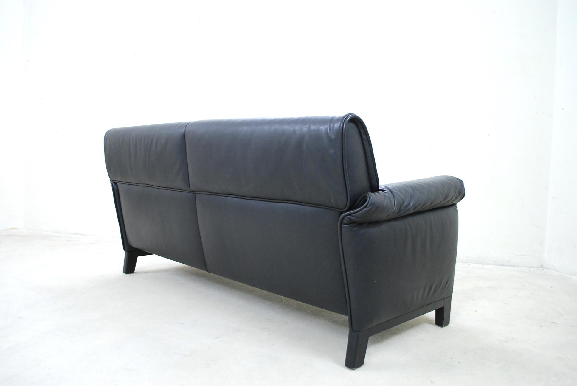 De Sede DS 14 Black Leather Sofa 5