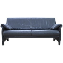 De Sede DS 14 Black Leather Sofa