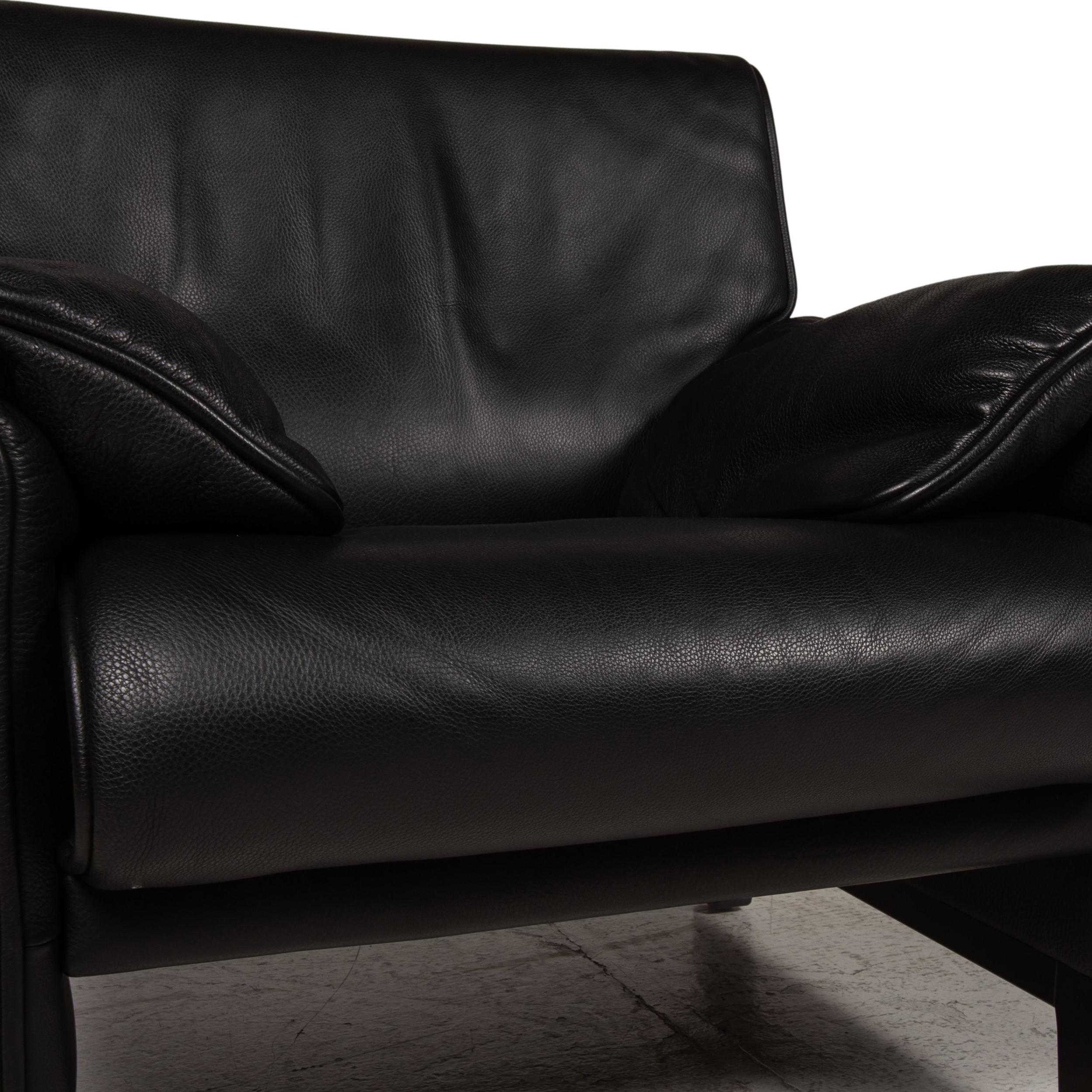 Modern De Sede DS 14 Leather Armchair Black For Sale