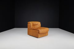 De Sede DS 14 Lounge Chair in Patinated Cognac Leather, Switzerland, 1970s