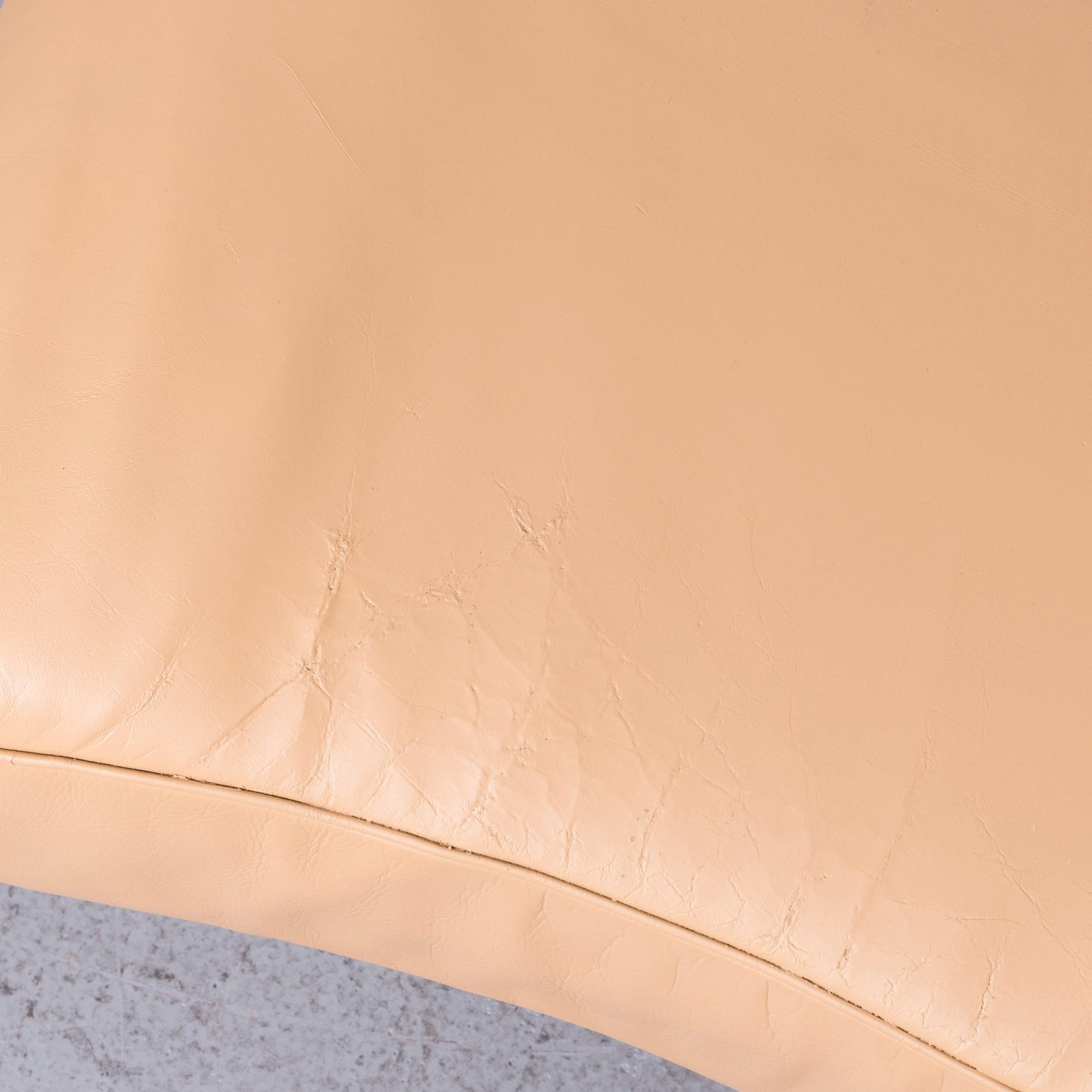 De Sede Ds 140 Designer Leather Sofa Beige Three-Seat Function Modern For Sale 4