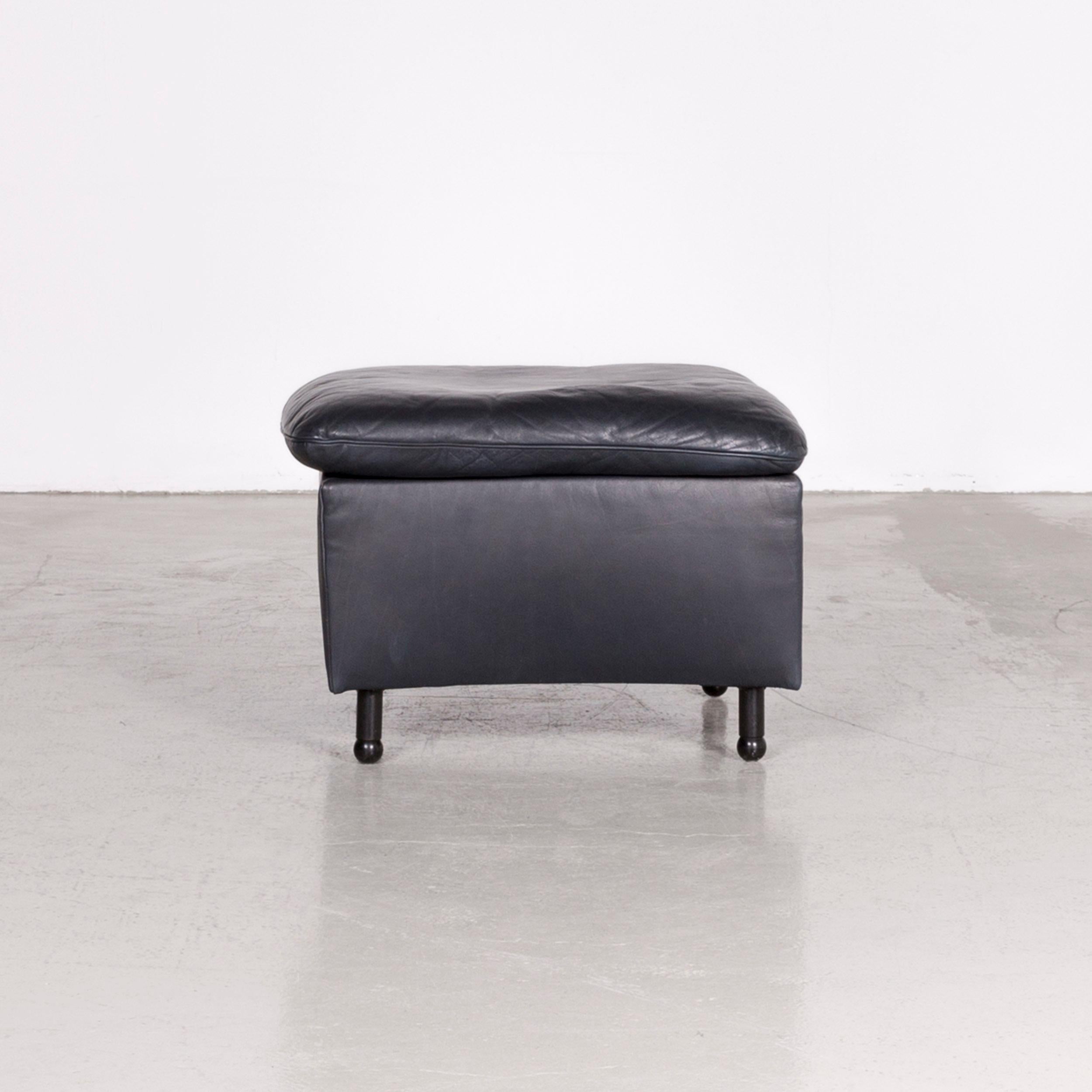 German De Sede DS 140 Designer Leather Sofa Black Three-Seat Function Modern For Sale