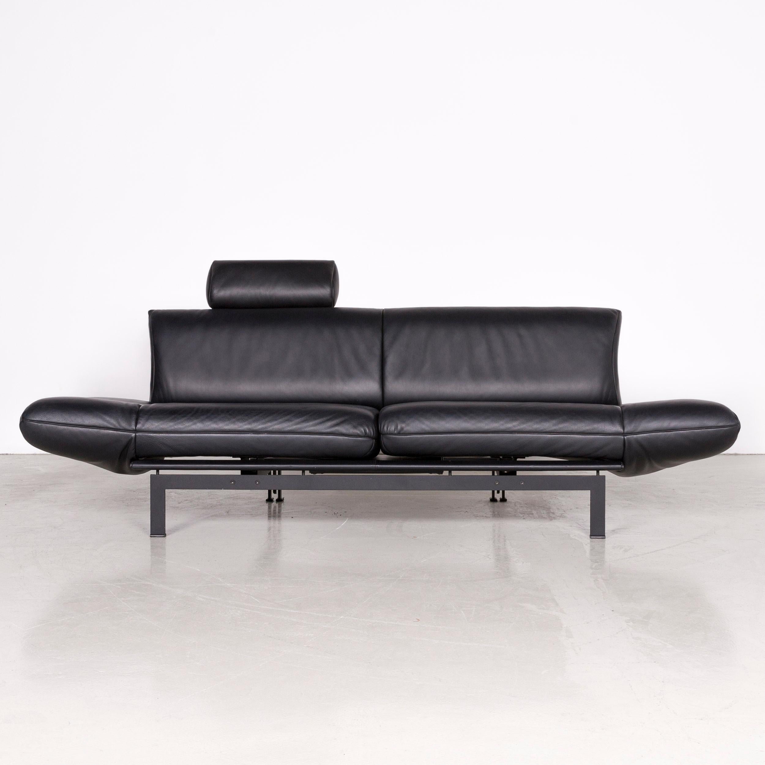 De Sede DS 140 Designer Leather Sofa Black Three-Seat Function Modern In Good Condition For Sale In Cologne, DE