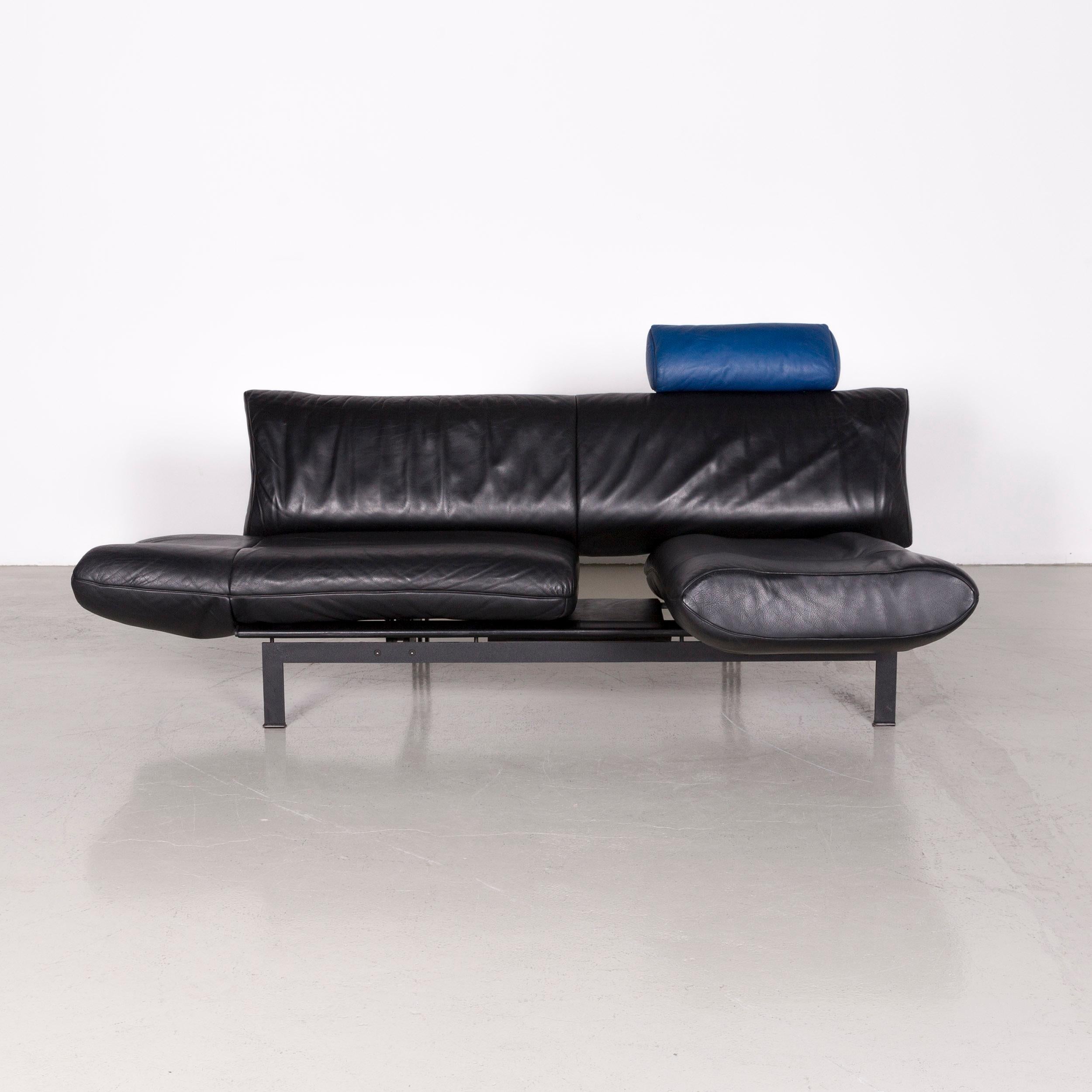 De Sede DS 140 Designer Leather Sofa Black Three-Seat Function Modern For  Sale at 1stDibs
