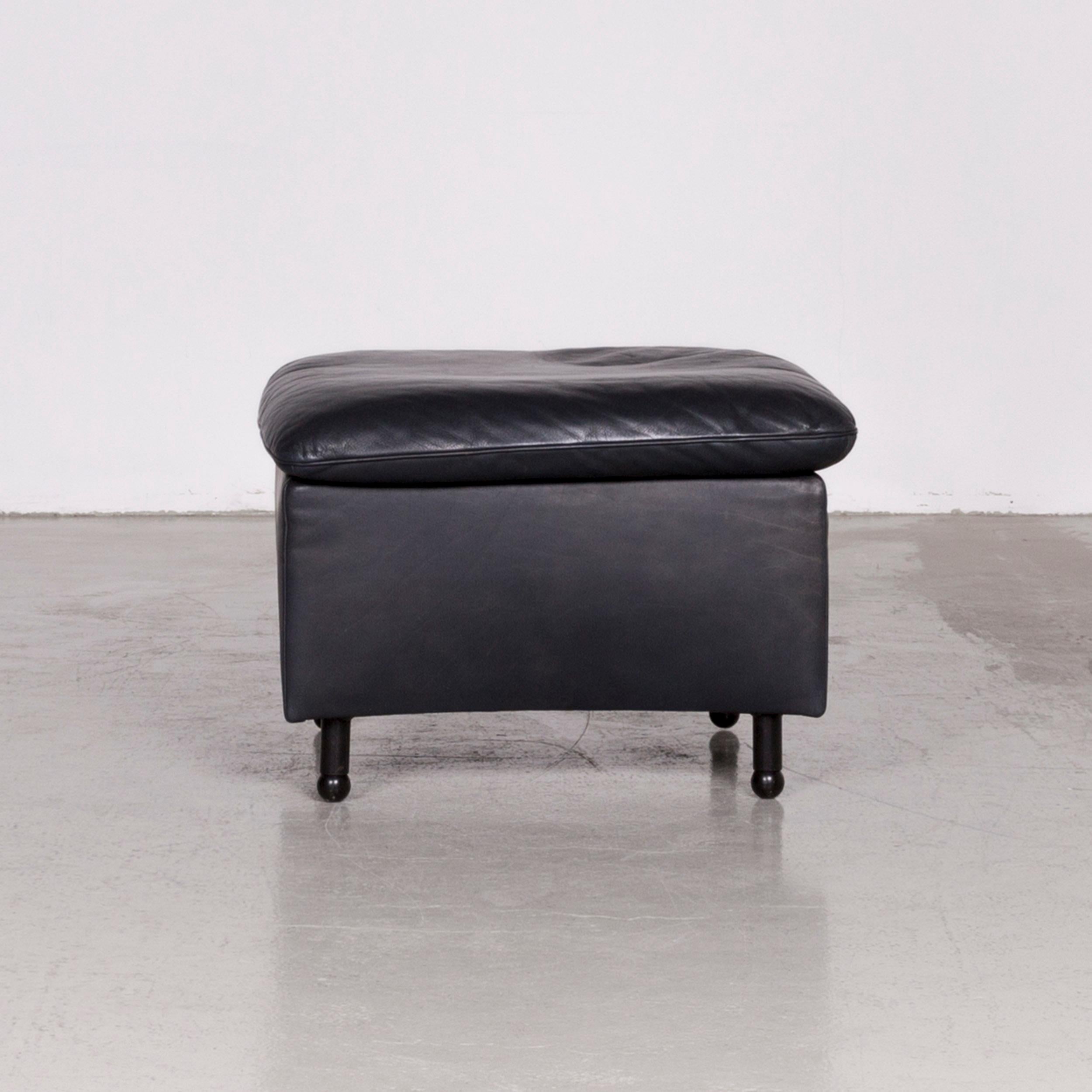 Contemporary De Sede DS 140 Designer Leather Sofa Black Three-Seat Function Modern For Sale