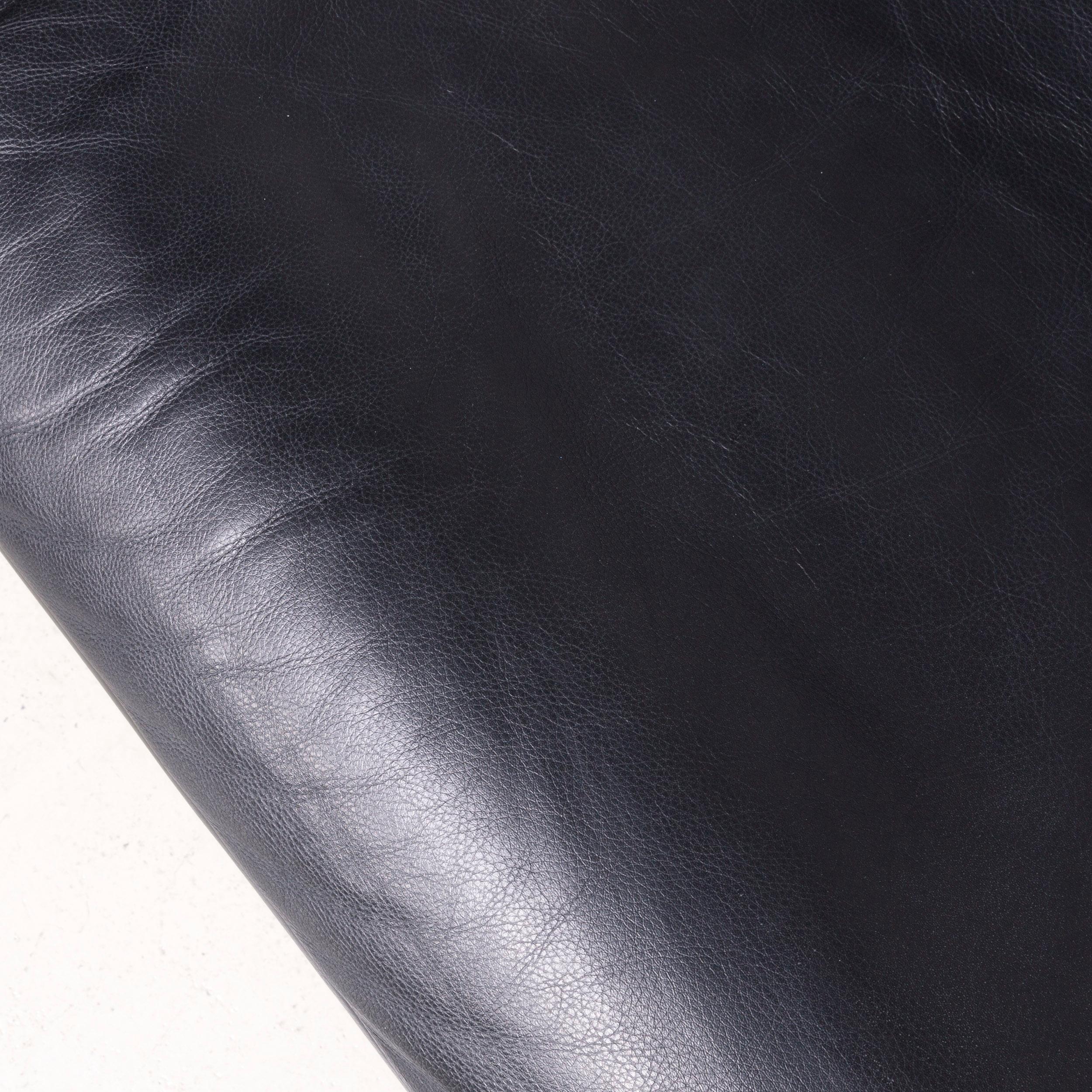 De Sede DS 140 Designer Leather Sofa Black Three-Seat Function Modern For Sale 3