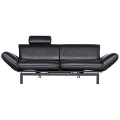 De Sede DS 140 Designer Leather Sofa Black Three-Seat Function Modern