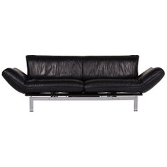 De Sede Ds 140 Leather Sofa Black Two-Seat Reclining Function