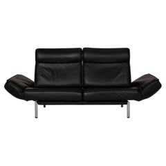 De Sede DS 140 Leather Sofa Black Two-Seater Function Relax Function Couch
