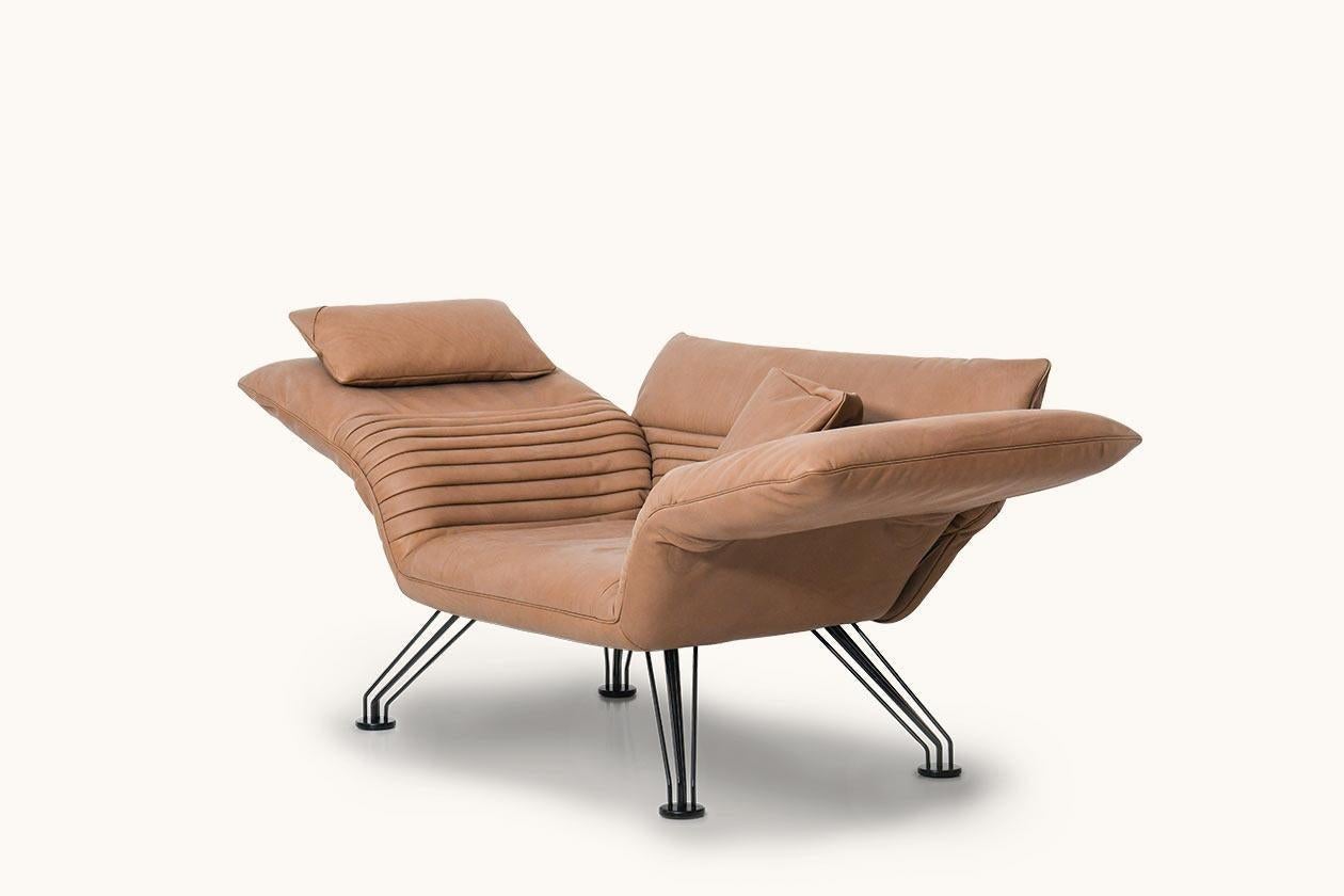 Modern De Sede DS-142 Adjustable Chaise Longue in Leather Upholstery by Winfried Totzek For Sale