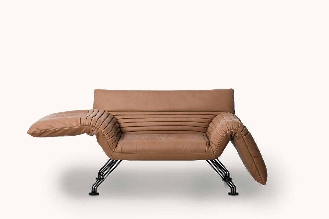 Swiss De Sede DS-142 Adjustable Chaise Longue in Leather Upholstery by Winfried Totzek For Sale