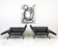 De Sede DS-142 Chairs in Gray Leather, A Pair, Winfried Totzek, 1980's