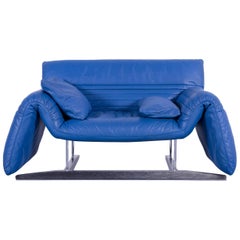 De Sede DS 142 Leather Sofa Blue One-Seat Love-Chair