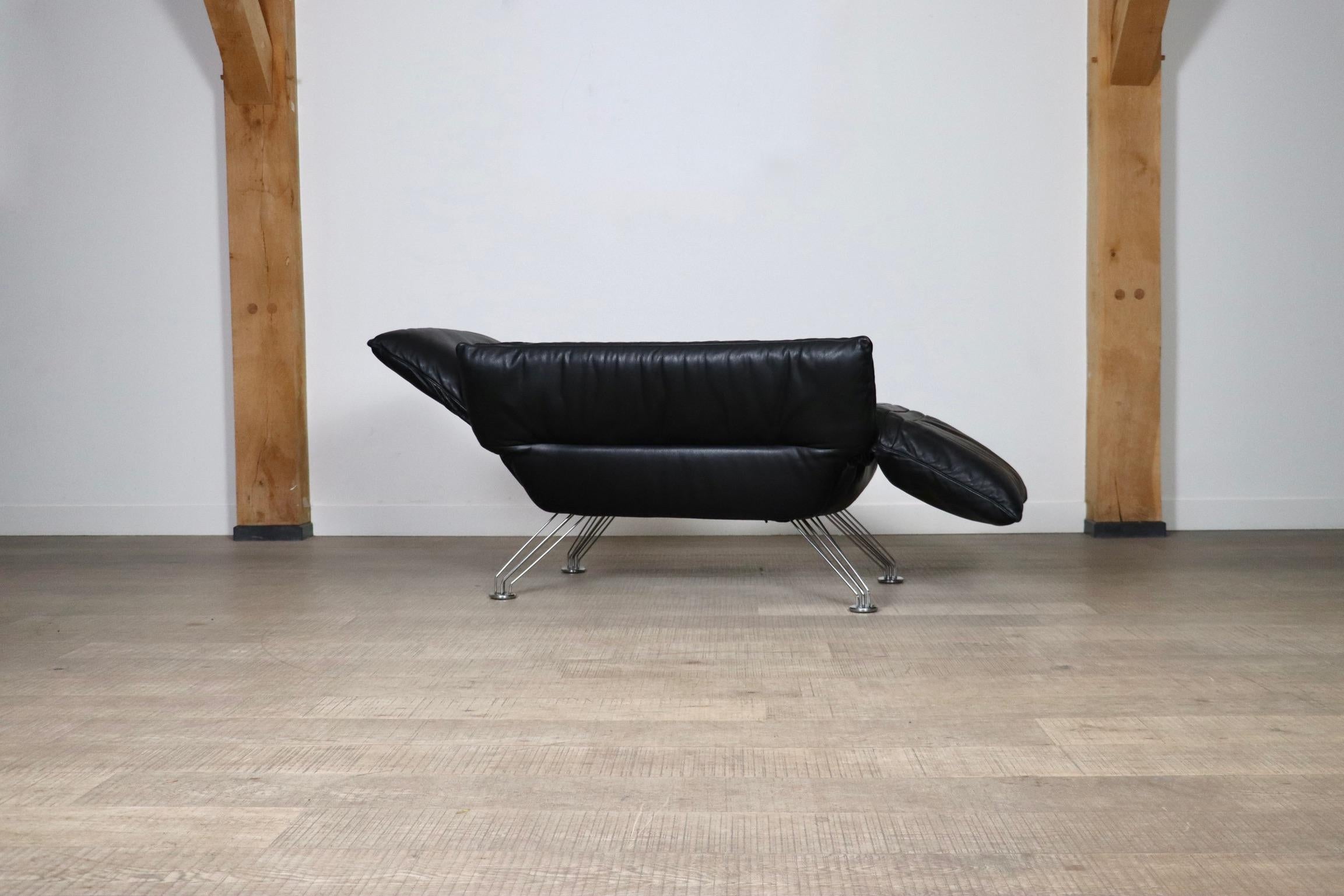 De Sede DS-142 Lounge Chair By Winfried Totzek In Black Leather, Switzerland 198 2