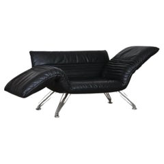 De Sede DS-142 Lounge Chair By Winfried Totzek In Black Leather, Switzerland 198
