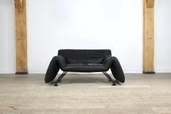 De Sede Ds-142 Loveseat Black on Black by Winfried Totzek, 1988