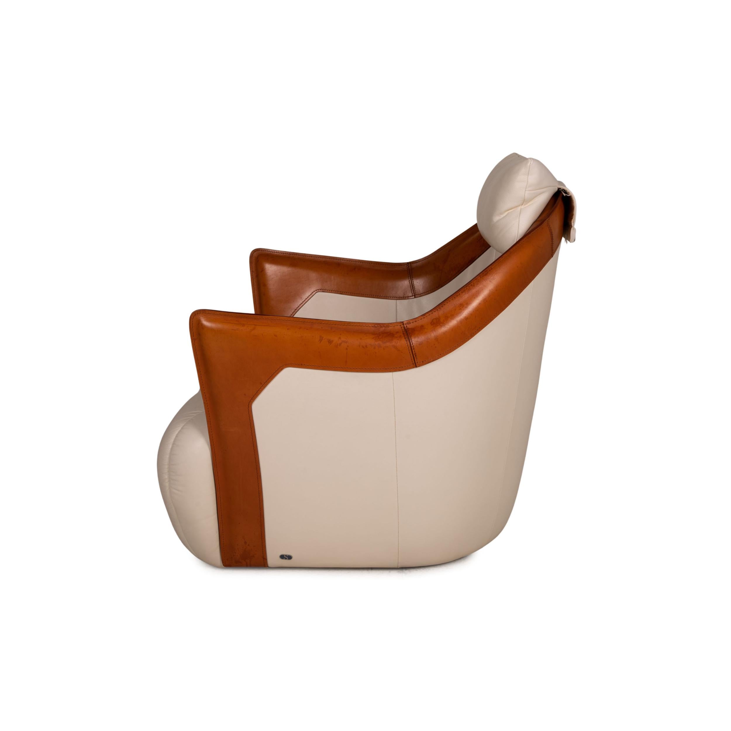 De Sede DS 146 Leather Armchair Cream For Sale 4