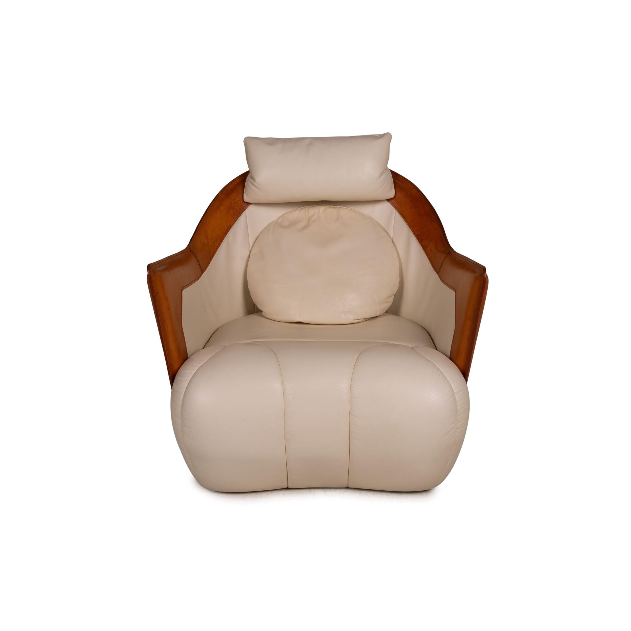 De Sede DS 146 Leather Armchair Cream For Sale 1