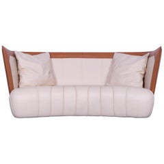 De Sede DS 146 Leather Sofa Off-White Three-Seat Couch