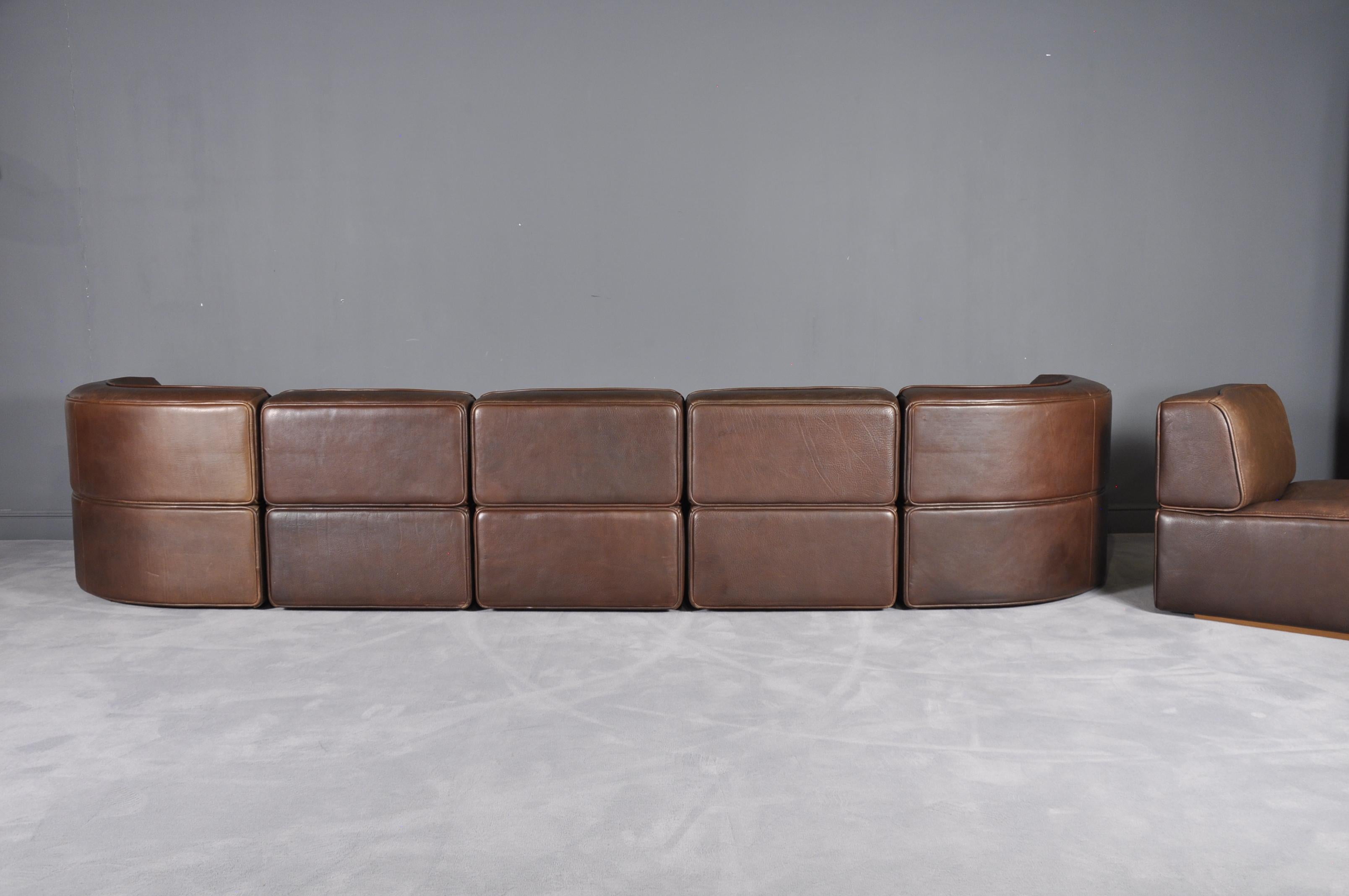 De Sede DS-15 in Dark Brown Buffalo Leather, 1970s In Excellent Condition In Bucharest, RO