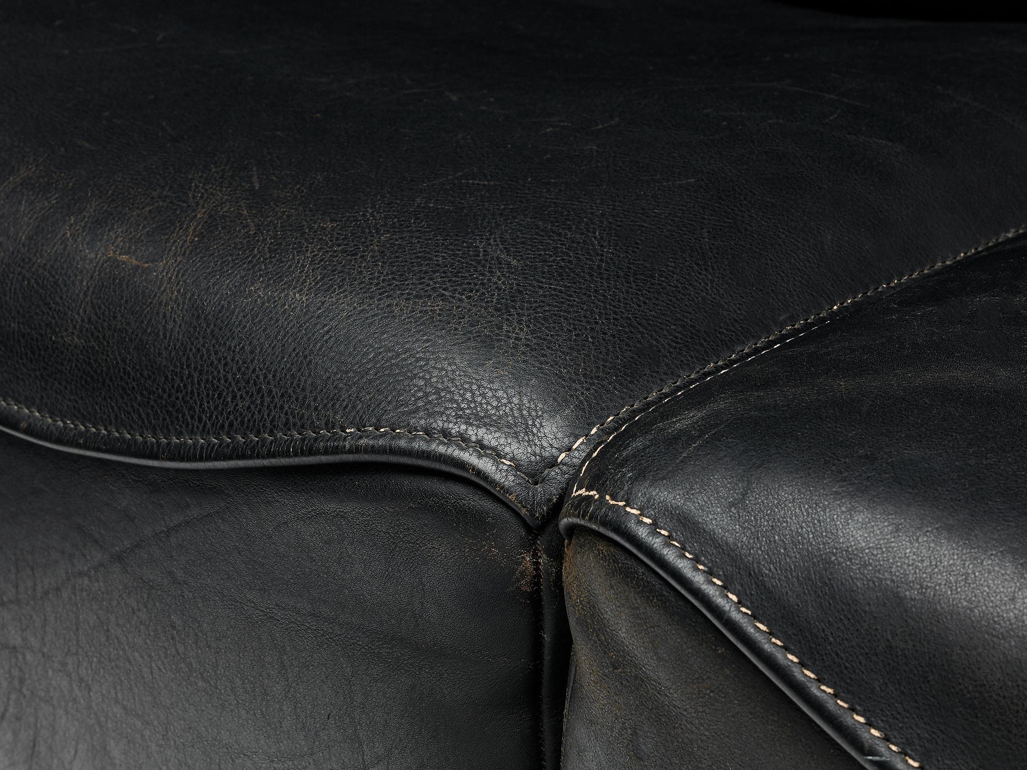 De Sede 'DS-15' Modular Sofa in Black Leather 5