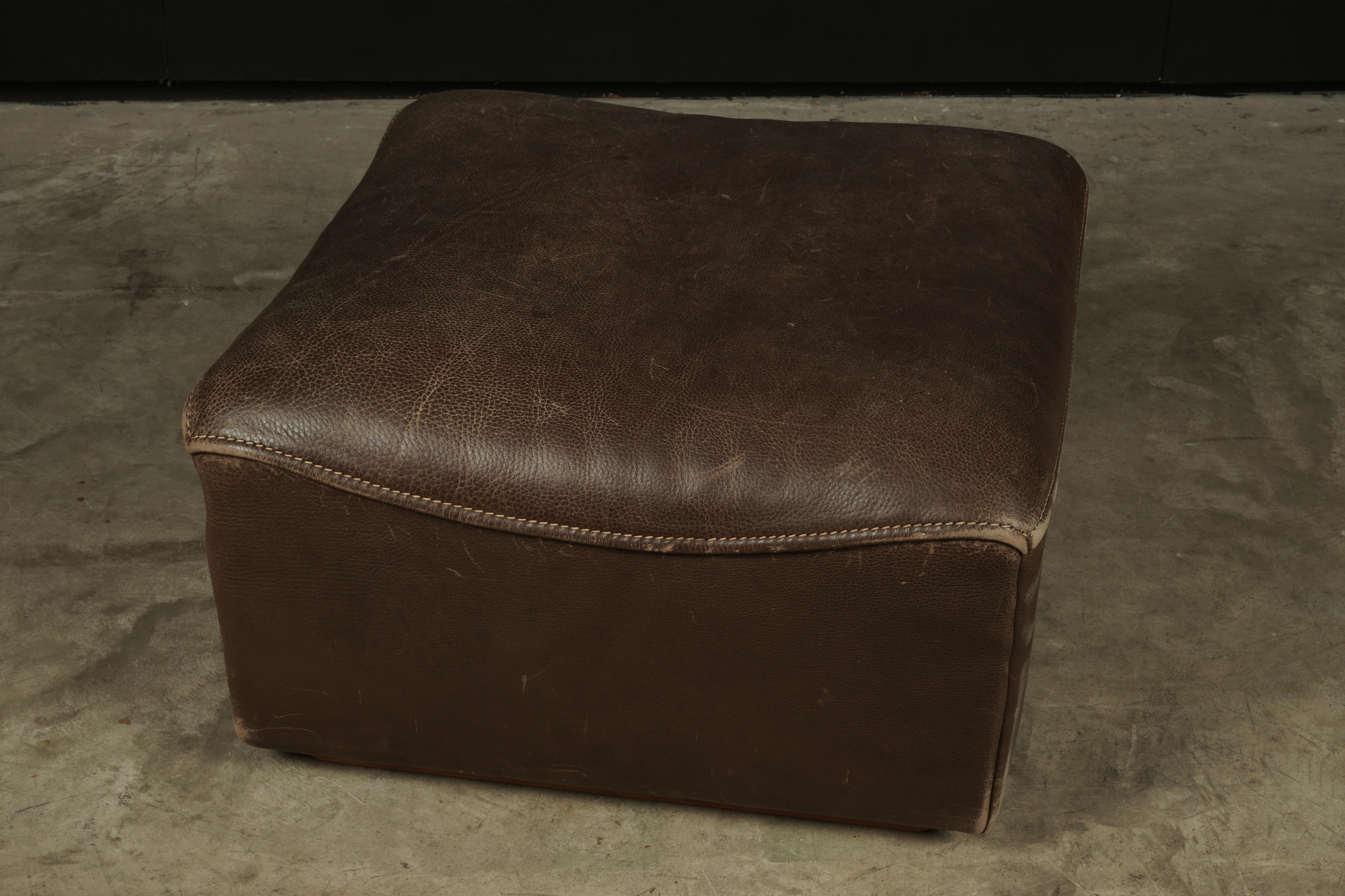 Late 20th Century Vintage De Sede 'Ds-15' Modular Sofa in Brown Buffalo Leather from Switzerland