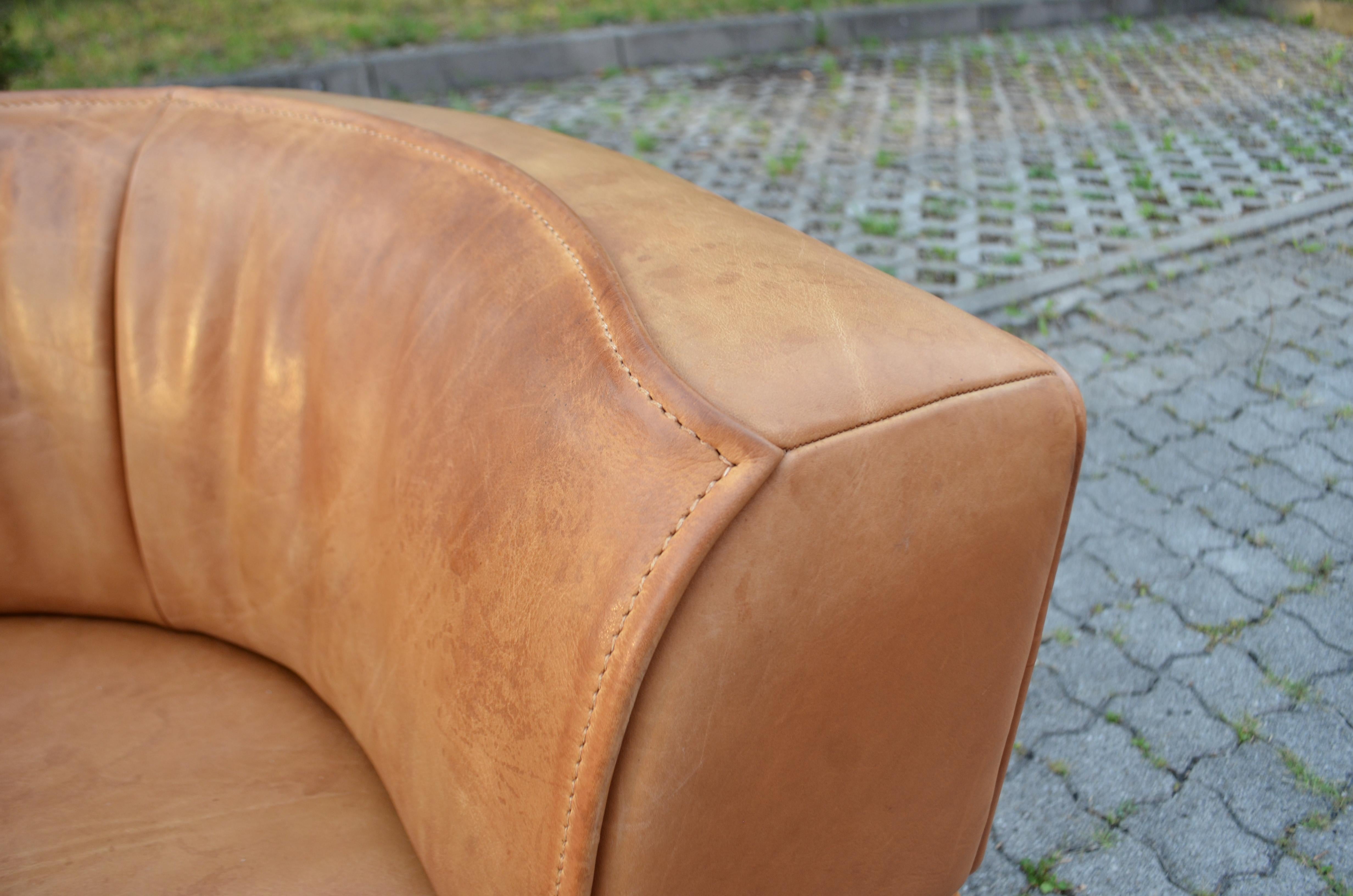 De Sede DS 15 Modular Canapé en cuir sellier vintage cognac en vente 4