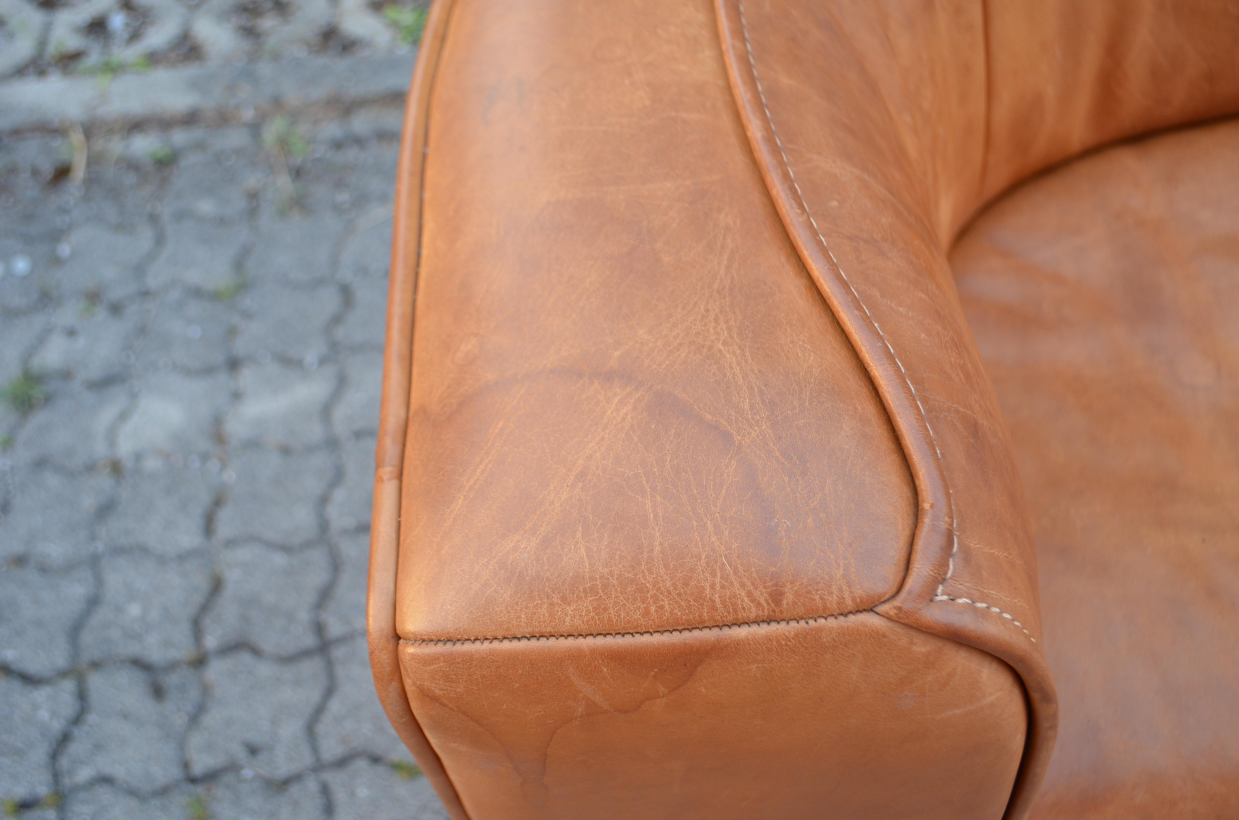 De Sede DS 15 Modular Canapé en cuir sellier vintage cognac en vente 6