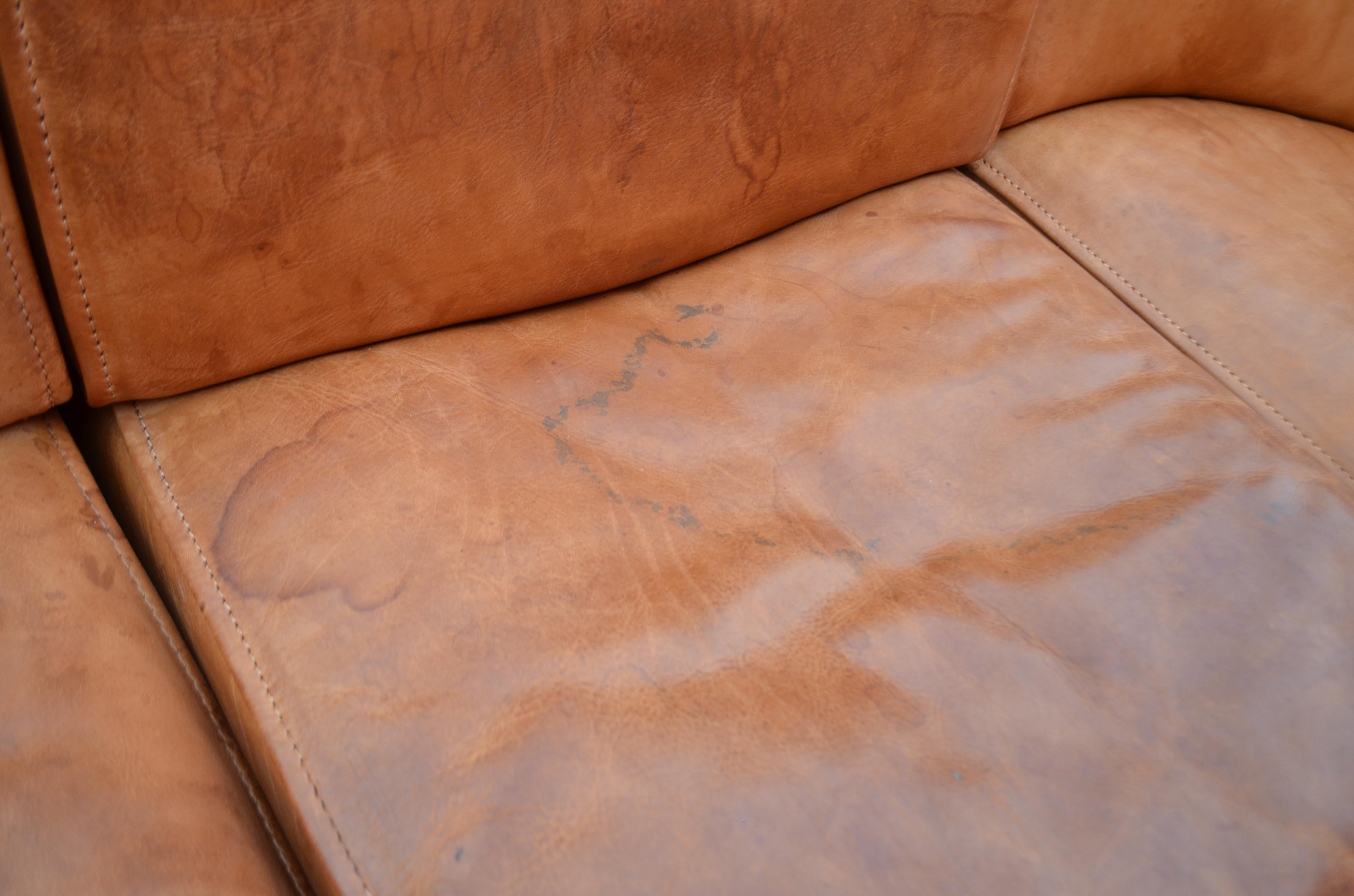 De Sede DS 15 Modular Canapé en cuir sellier vintage cognac en vente 11